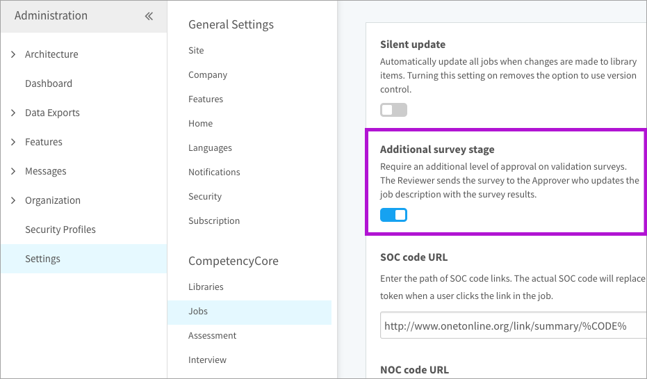 Validate job descriptions